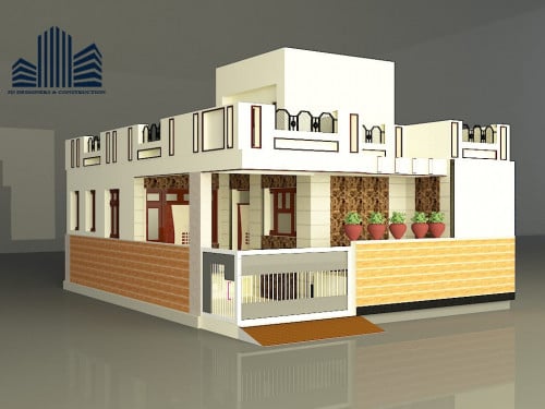 Elevation For Single Story House 