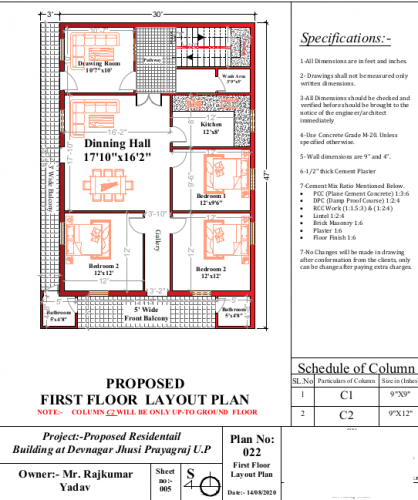 Residential house Floor Plan