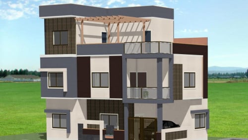 Triplex House Elevation Designs 