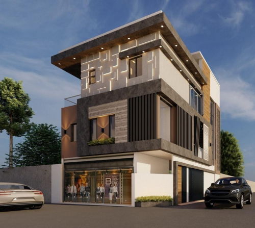 The Light Play Residence Elevation Designs 