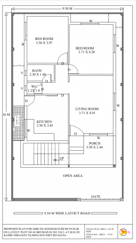 2bhk house floor plan designs 
