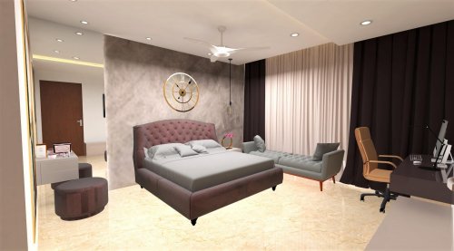 luxury master bedroom interior 
