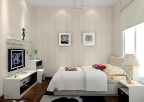 bedroom with t v unit interior 