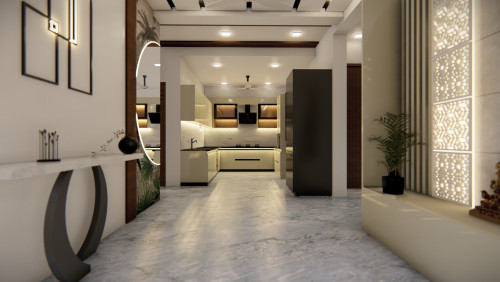 Luxury House Corridor Interior 