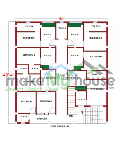 45 50 House Plan 3d