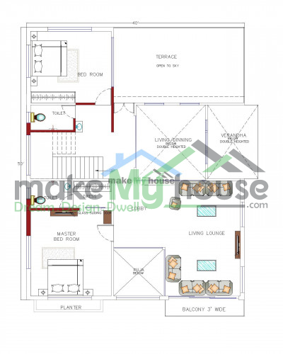 Buy 66x76 House Plan | 66 by 76 Elevation Design | Plot Area Naksha