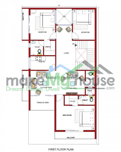 Buy 30x60 House Plan | 30 by 60 Elevation Design | Plot Area Naksha