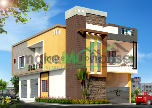 Buy 23x50 House Plan | 23 by 50 Elevation Design | Plot Area Naksha