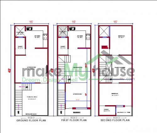 15x40 House Plan Home Design Ideas 15 Feet By 40 Feet Plot Size