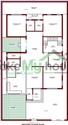 Buy 50x90 House Plan | 50 by 90 Elevation Design | Plot Area Naksha