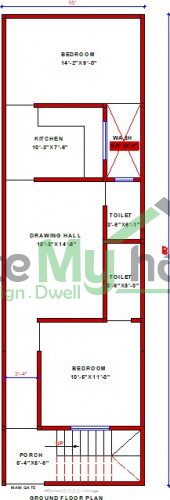 15x50 House Plan Home Design Ideas 15 Feet By 50 Feet Plot Size