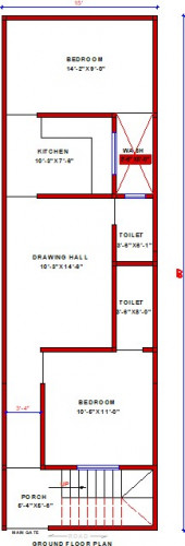 15x50 House Plan 15 50 Home Design 15 By 50 750 Sqft Ghar Naksha