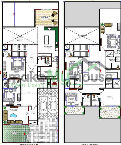 Buy 50x100 House Plan | 50 by 100 Elevation Design | Plot Area Naksha