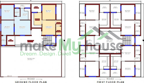 Buy 50x60 House Plan | 50 by 60 Elevation Design | Plot Area Naksha