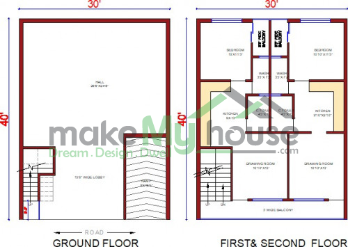 30x40 House Plan Home Design Ideas 30 Feet By 40 Feet Plot Size