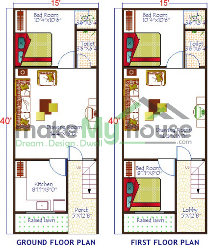 15x40 House Plan Home Design Ideas 15 Feet By 40 Feet Plot Size