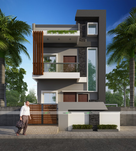 45 60 Modern Duplex House Design