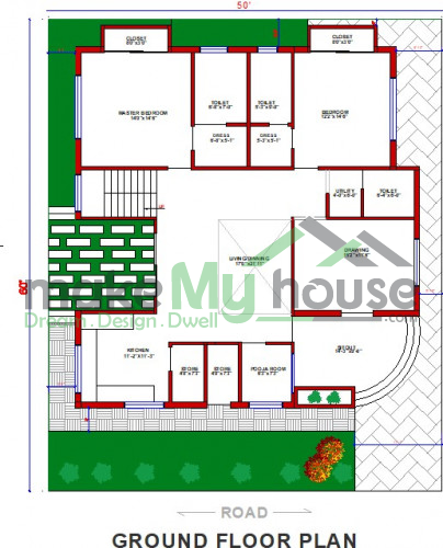 50x60 House Plan Home Design Ideas 50 Feet By 60 Feet Plot Size