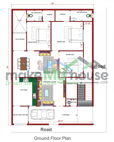 40x50 Multy Storey House Plan | 2000 Square Feet Home Design Ideas|Plan342