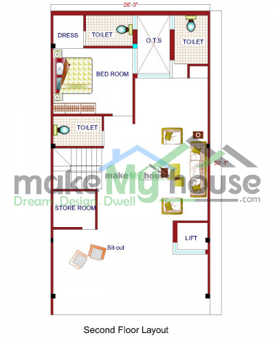 Buy 30x50 House Plan | 30 by 50 Elevation Design | Plot Area Naksha