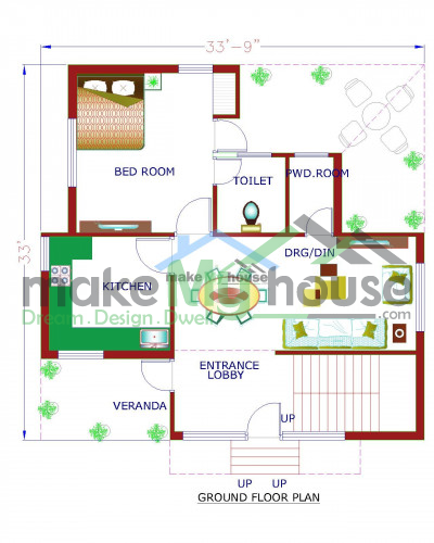 Buy 40x80 House Plan | 40 by 80 Elevation Design | Plot Area Naksha