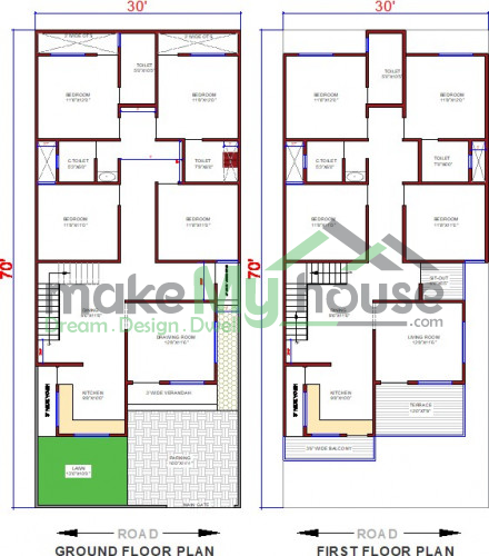 30x70 House Plan Home Design Ideas 30 Feet By 70 Feet Plot Size