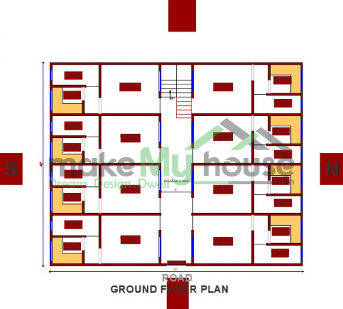 Buy 50x40 House Plan | 50 by 40 Elevation Design | Plot Area Naksha