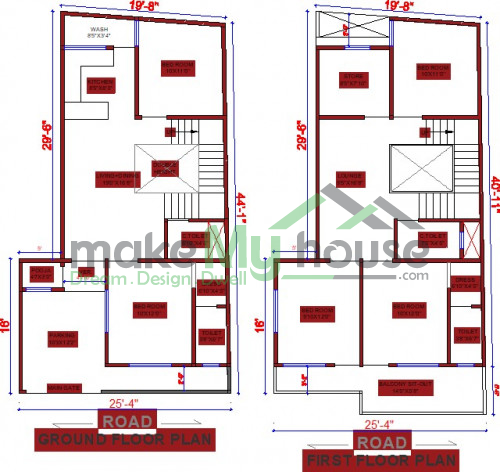 x40 House Plan Home Design Ideas Feet By 40 Feet Plot Size