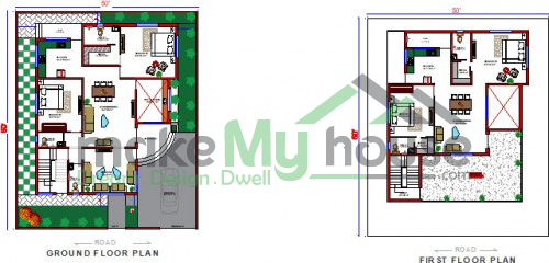 50x60 House Plan Home Design Ideas 50 Feet By 60 Feet Plot Size