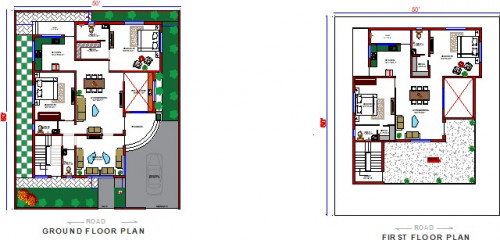 50x60 House Plan 50 60 Home Design 50 By 60 3000 Sqft Ghar Naksha