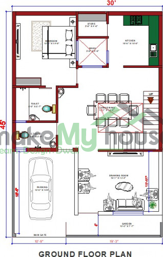 30x45 House Plan Home Design Ideas 30 Feet By 45 Feet Plot Size