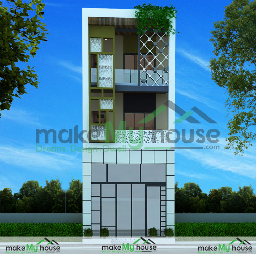 16 50 Front Elevation 3d Elevation House Elevation