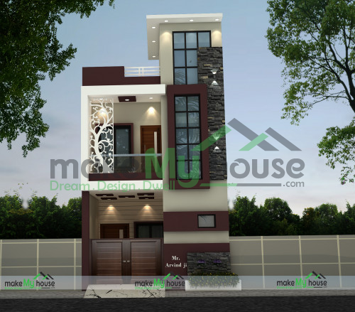 15 38 Front Elevation 3d Elevation House Elevation