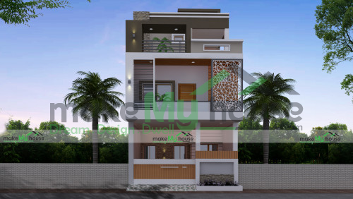 18 50 Front Elevation 3d Elevation House Elevation