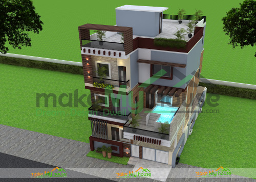 House Design With Swimming Pool Architecture Design Naksha Images 3d Floor Plan Images Make My House Completed Project