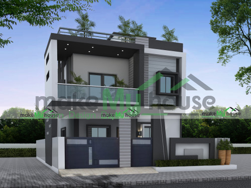 2 Floor House Elevation Designs Architecture Design Naksha Images 3d Floor Plan Images Make My House Completed Project