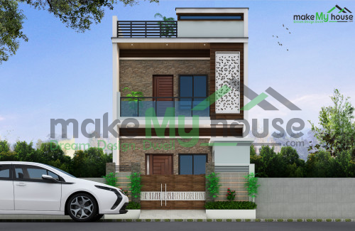 18x50 House With Office Plan 900 Sqft House With Office Design 3 Story Floor Plan