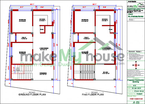 18x50 House With Office Plan 900 Sqft House With Office Design 3 Story Floor Plan