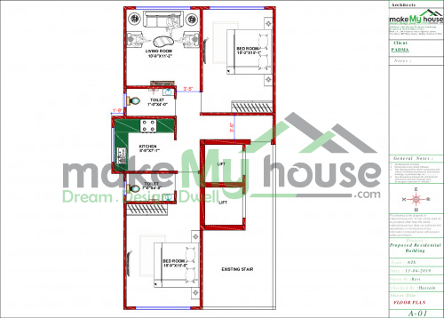 18x50 House With Office Plan 900 Sqft House With Office Design 3 Story Floor Plan