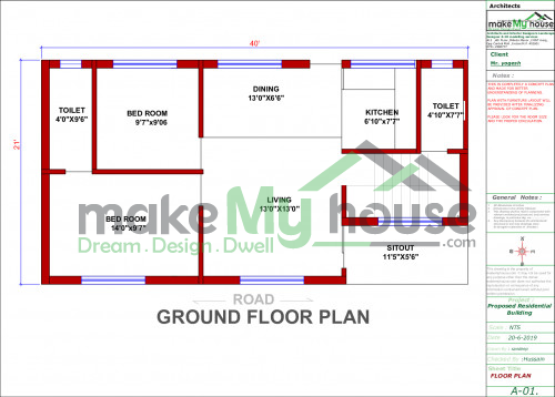 18x50 House With Office Plan 900 Sqft House With Office Design 3 Story Floor Plan