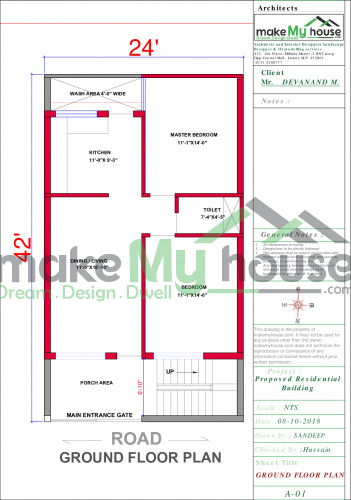 24 42 Front Elevation 3d Elevation House Elevation