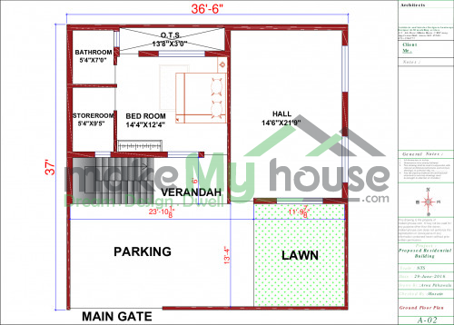 38x38 Home Plan 1444 Sqft Home Design 3 Story Floor Plan