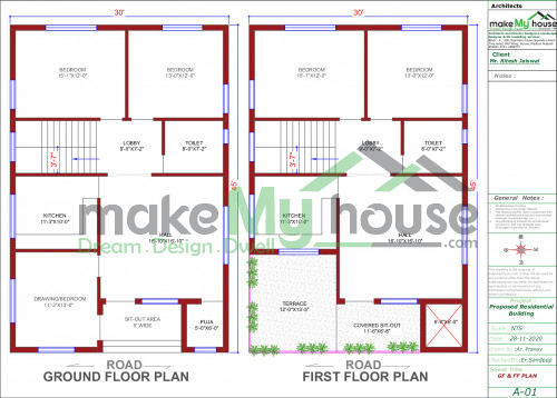 30 45 Front Elevation 3d Elevation House Elevation