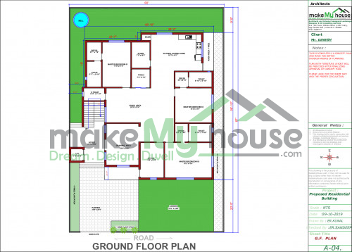 60 90 Front Elevation 3d Elevation House Elevation