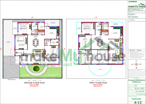 60 60 Front Elevation 3d Elevation House Elevation