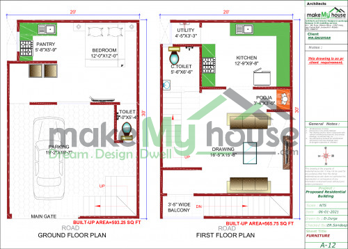 20 30 Front Elevation 3d Elevation House Elevation