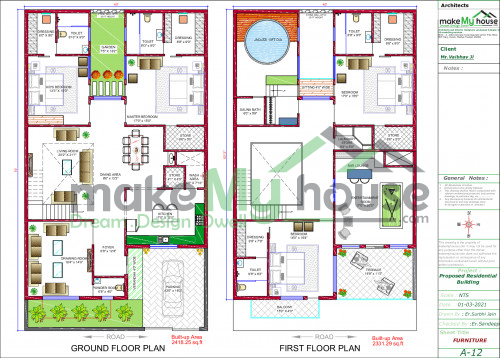 Duplex Floor Plan With Sport Room Architecture Design Naksha Images 3d Floor Plan Images Make My House Completed Project