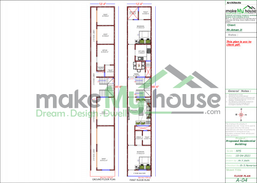 12 40 Front Elevation 3d Elevation House Elevation