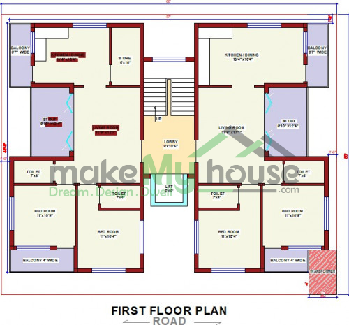 Buy 60x50 House Plan | 60 by 50 Elevation Design | Plot Area Naksha