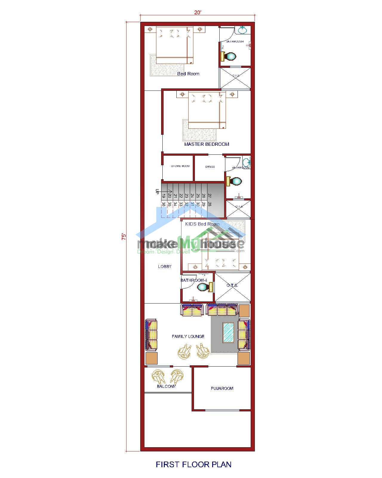 Buy 30x60 House Plan 30 By 60 Elevation Design Plot Area Naksha